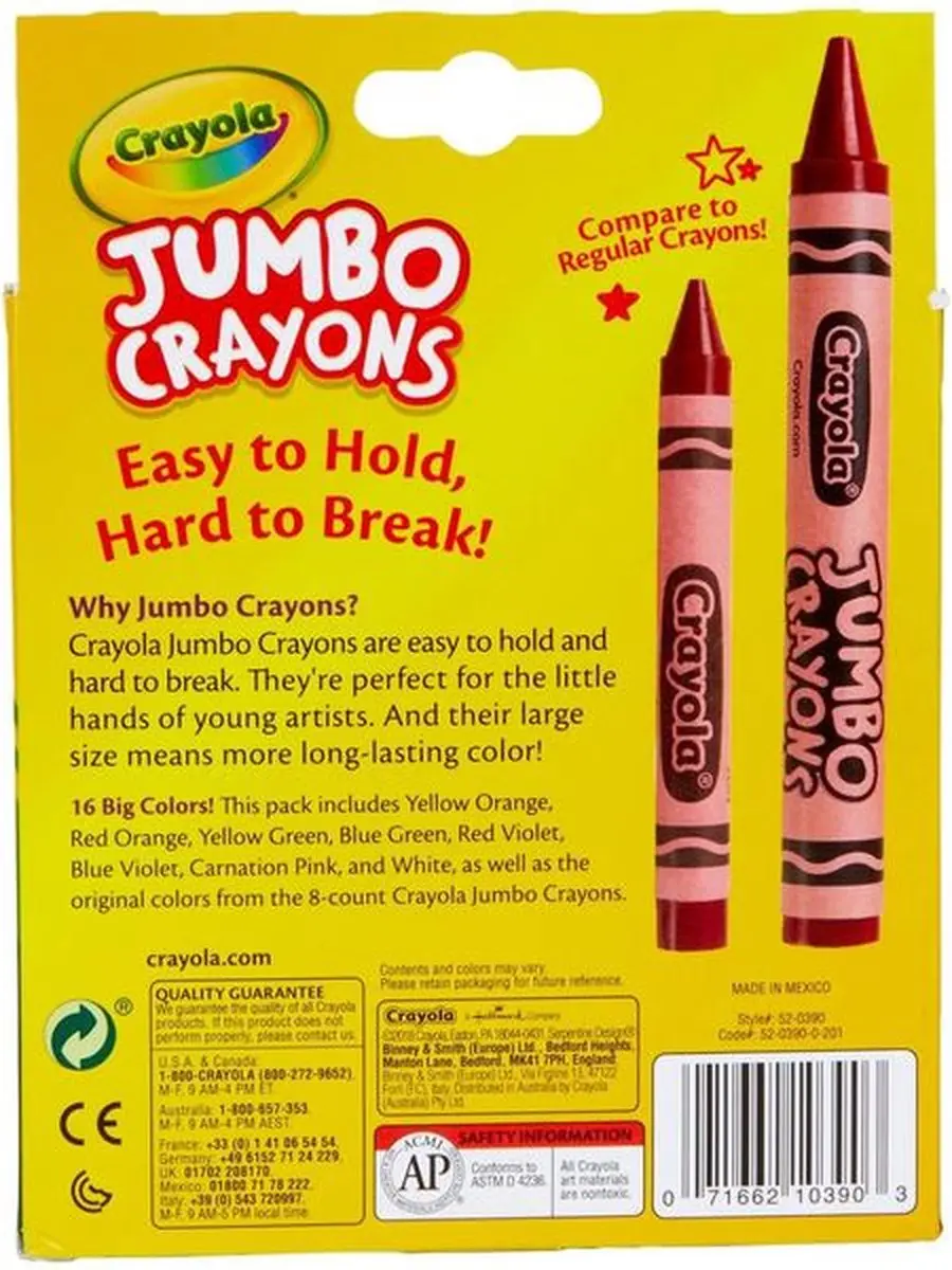 Crayola Jumbo Krijtjes - 16 Stuks
