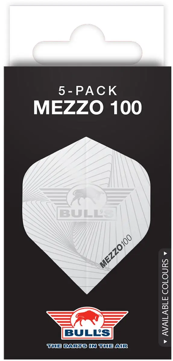 Bull's Flights Mezzo 100 nr.2 Wit - 5 Stuks