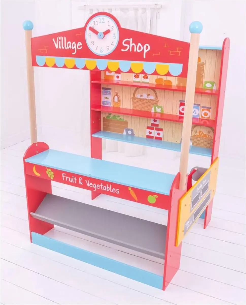 BigJigs Village Shop - Speelgoedwinkel Multicolor