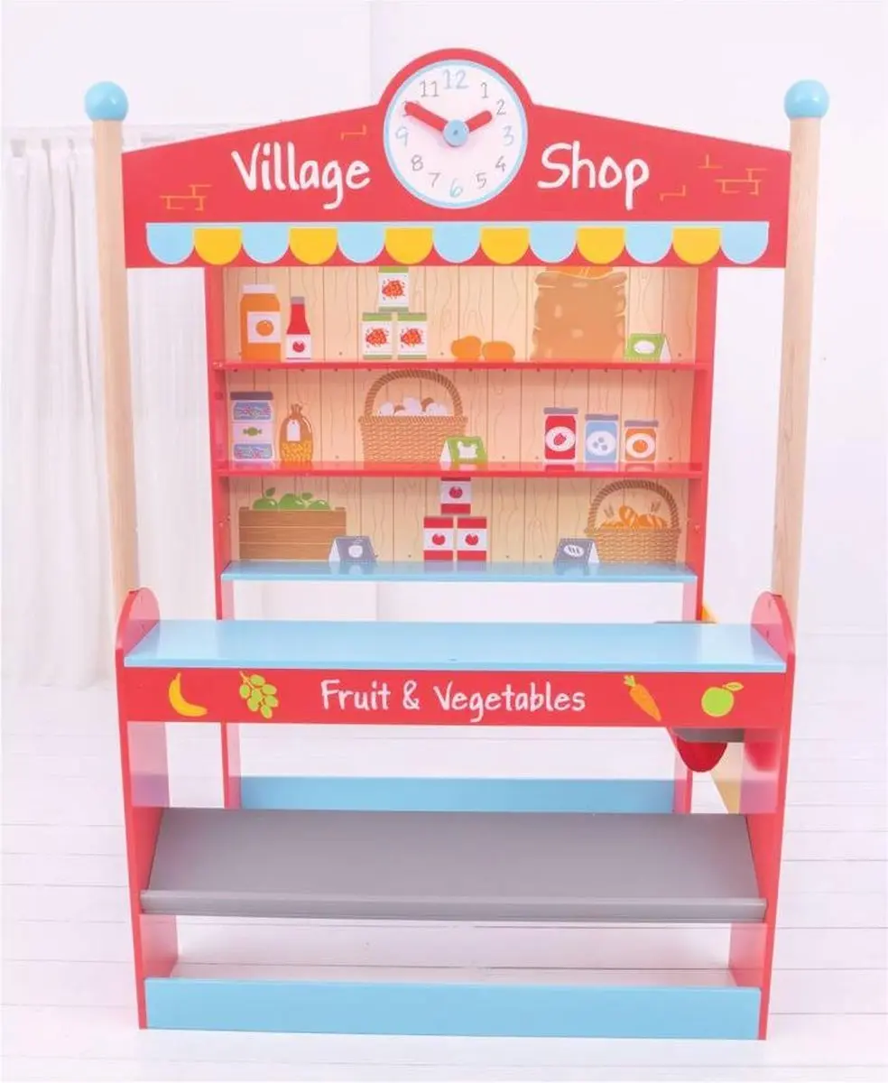 BigJigs Village Shop - Speelgoedwinkel Multicolor