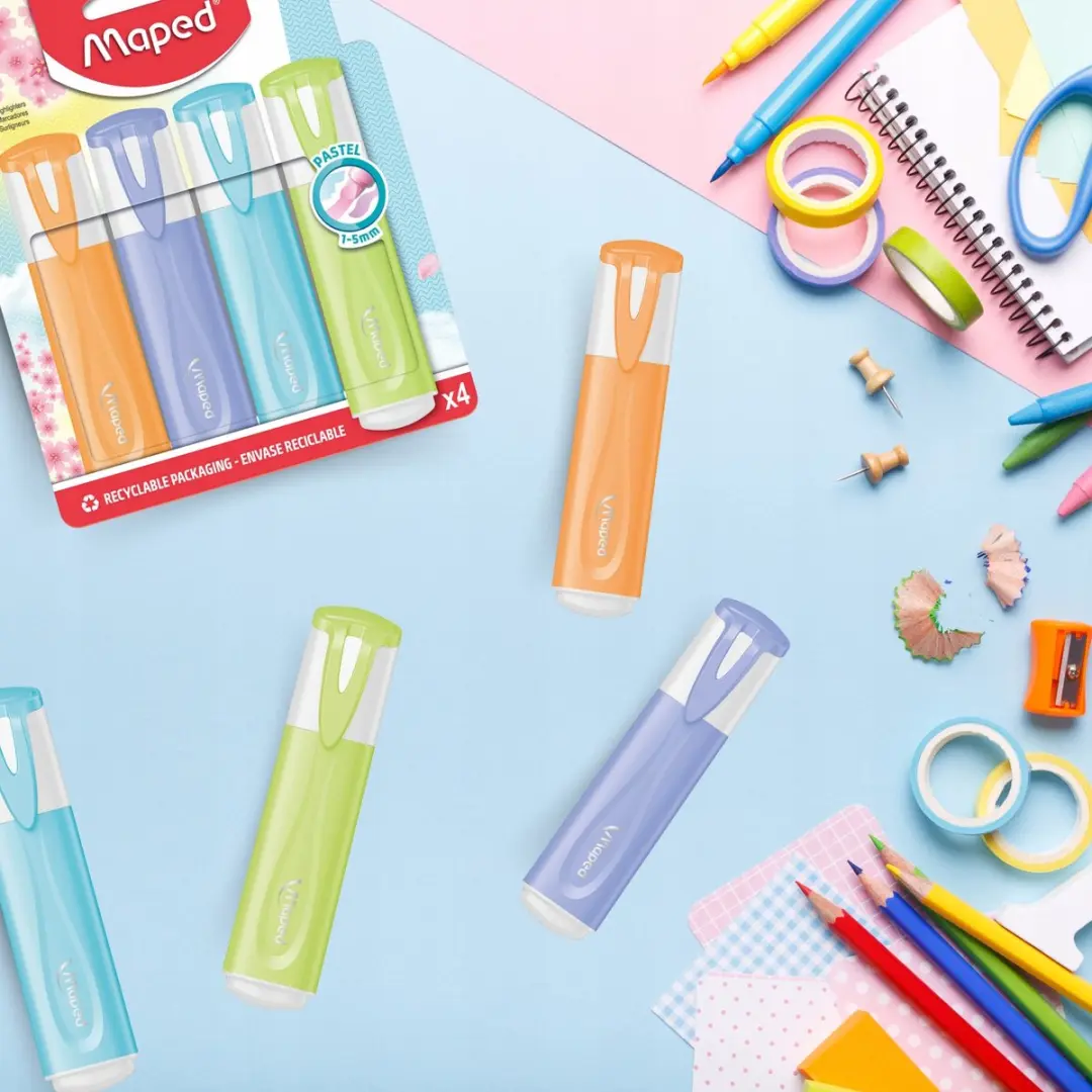Maped Klassiek Pastel Mix Zakrekselaars - 4 Stuks