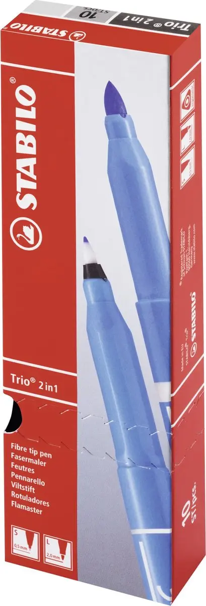STABILO Trio 2-in-1 Marker & Fineliner Abrikoos - 10 Stuks