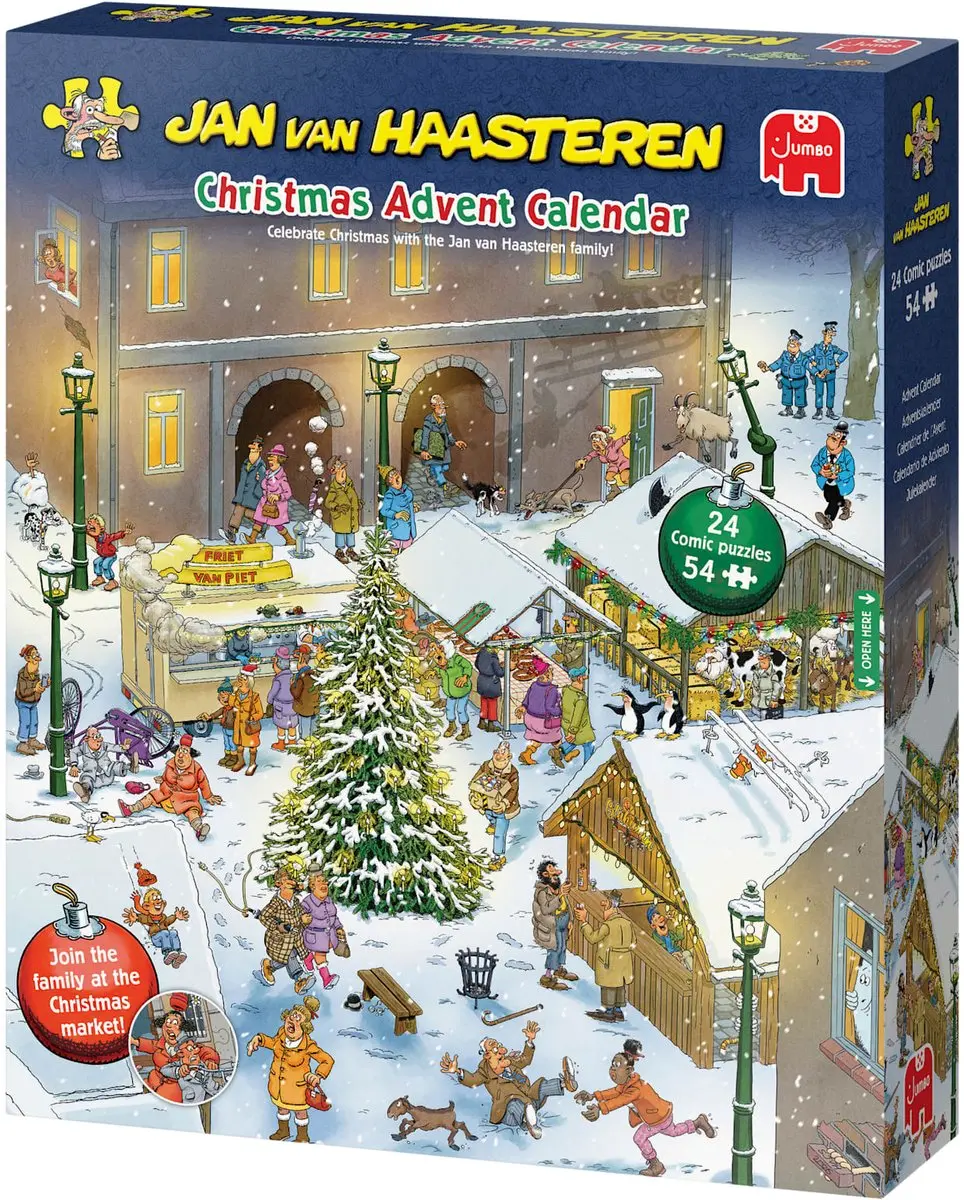 Jan van Haasteren Adventskalender 2026 - 24x54 Puzzels Meerkleurig - afbeelding 6 van 6