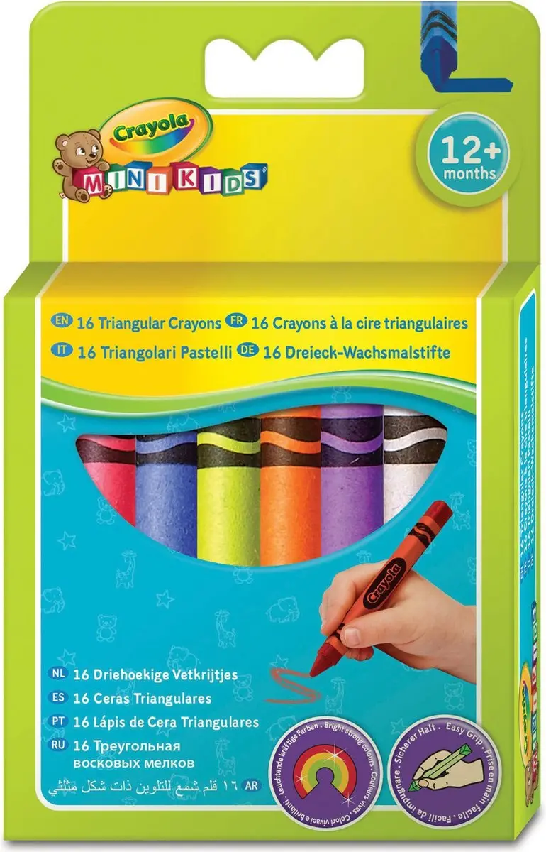 Crayola Mini Kids Driehoekig Waskrijt 16 Stuks