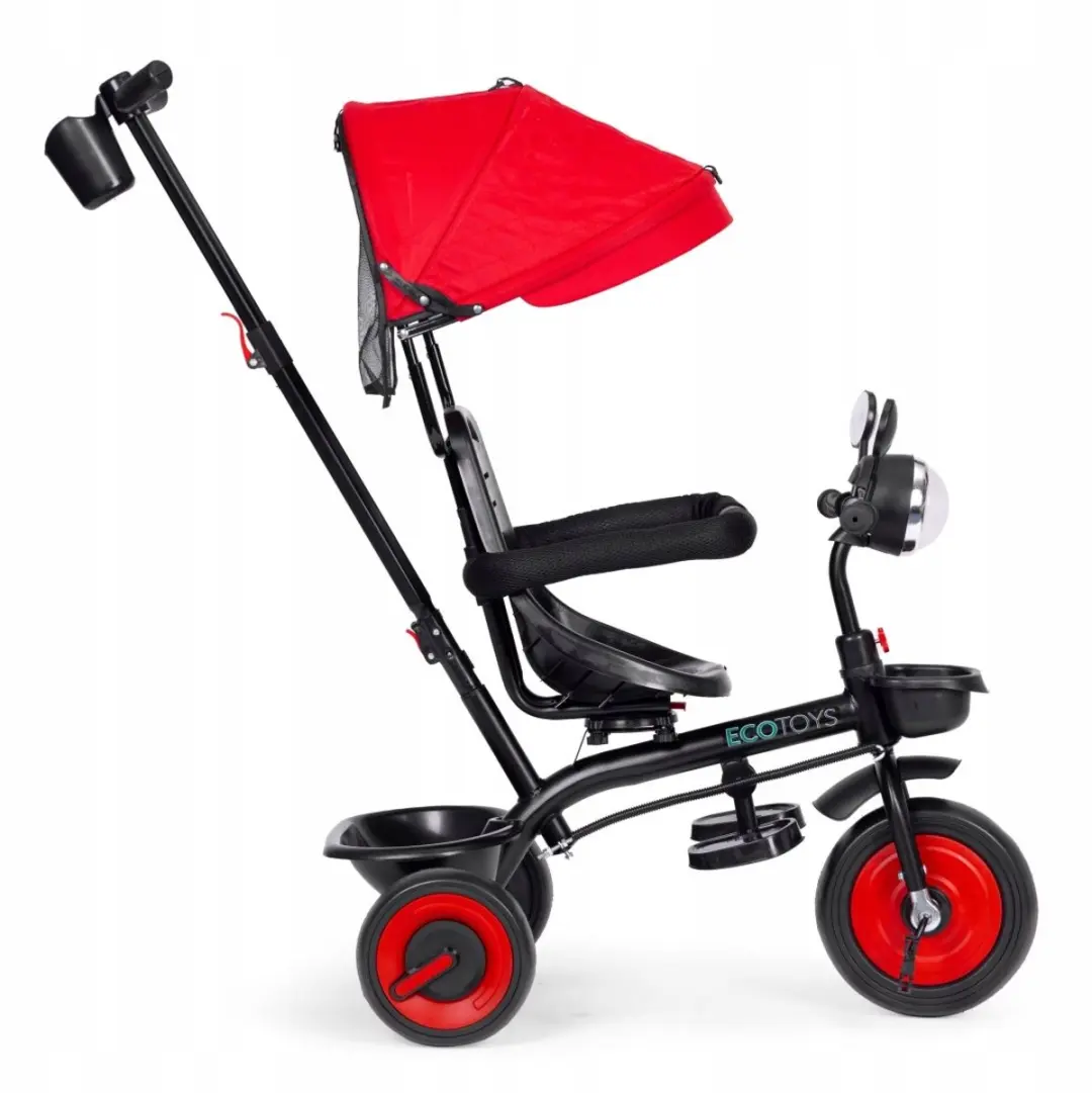 ECOTOYS 3-in-1 Kinderloopfiets - Rode