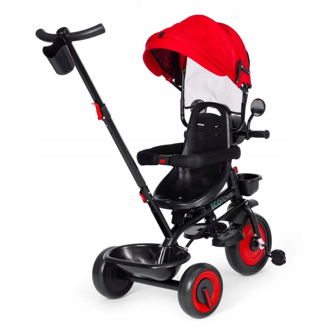 ECOTOYS 3-in-1 Kinderloopfiets - Rode