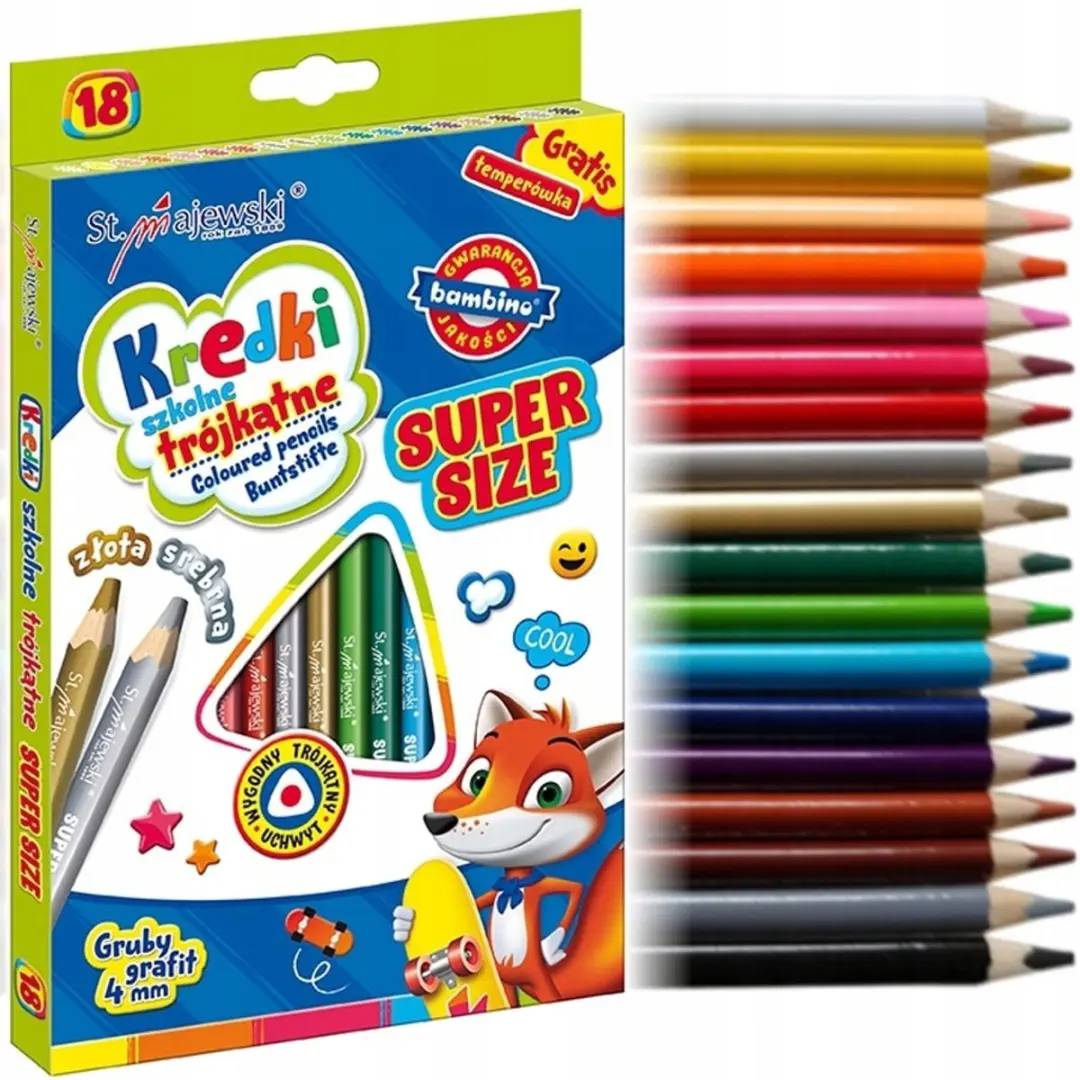 Bambino Driehoekige Kleurpotloden 18 Stuks