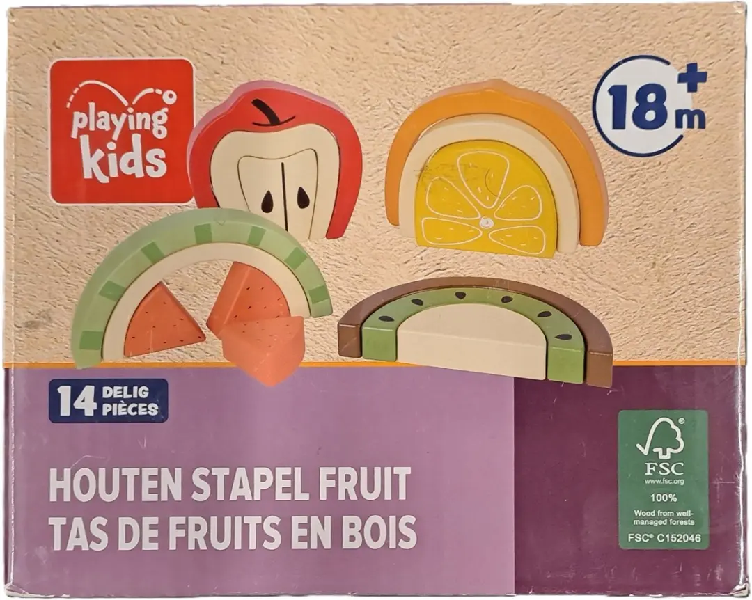 Playing Kids Houten Fruit Stapel Speelgoed