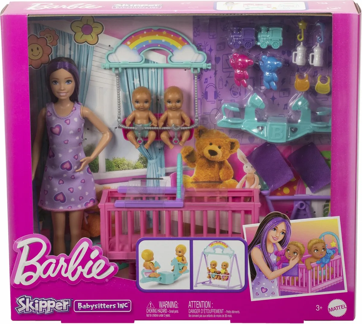 Barbie Skipper Babysitters Speelset HXM99 - Multicolor