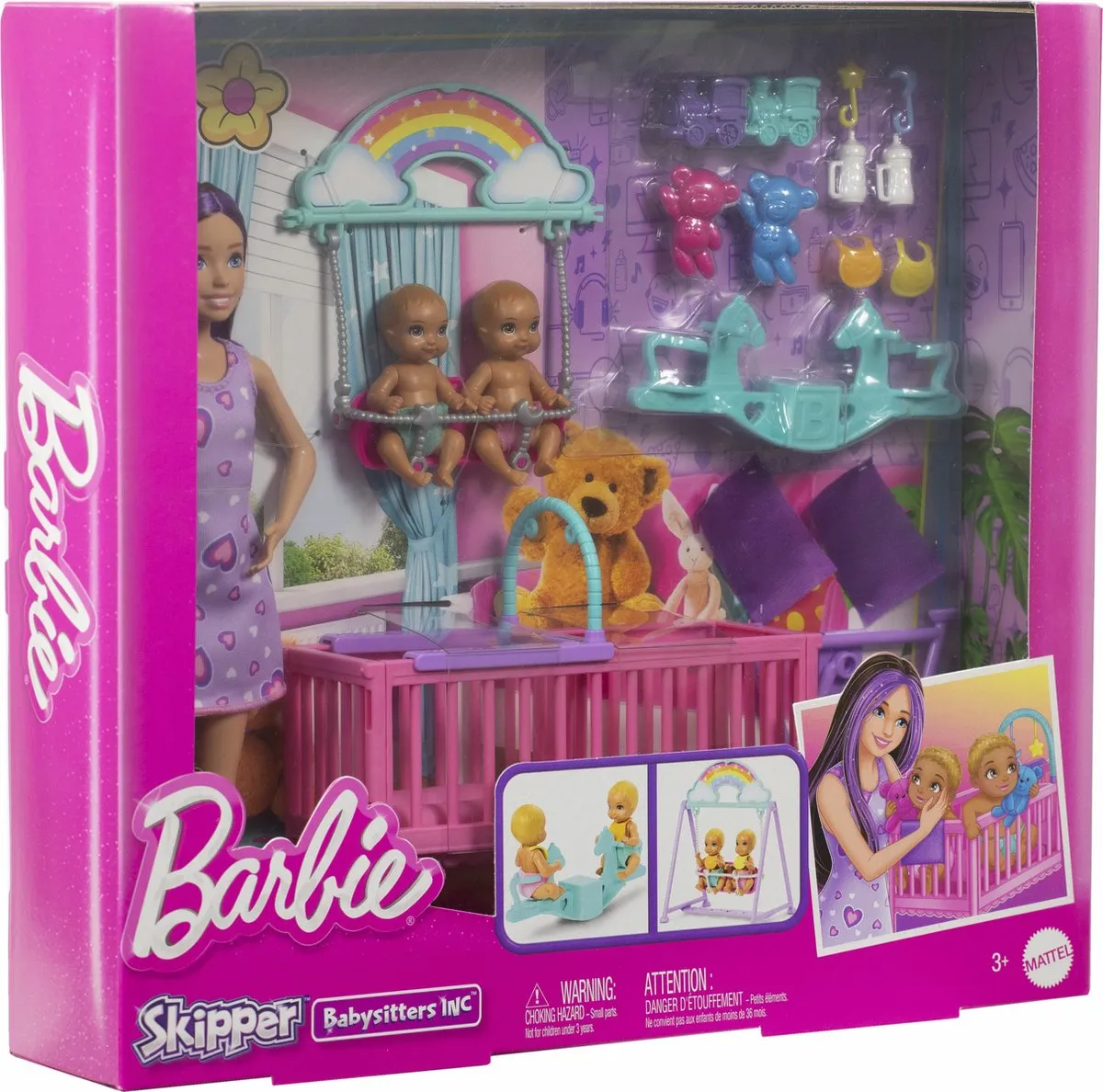 Barbie Skipper Babysitters Speelset HXM99 - Multicolor