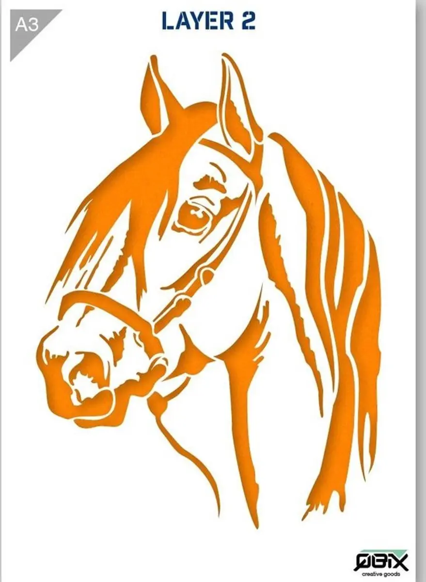 Levi's Paard Sjabloon A3 - 2 Lagen Kunststof