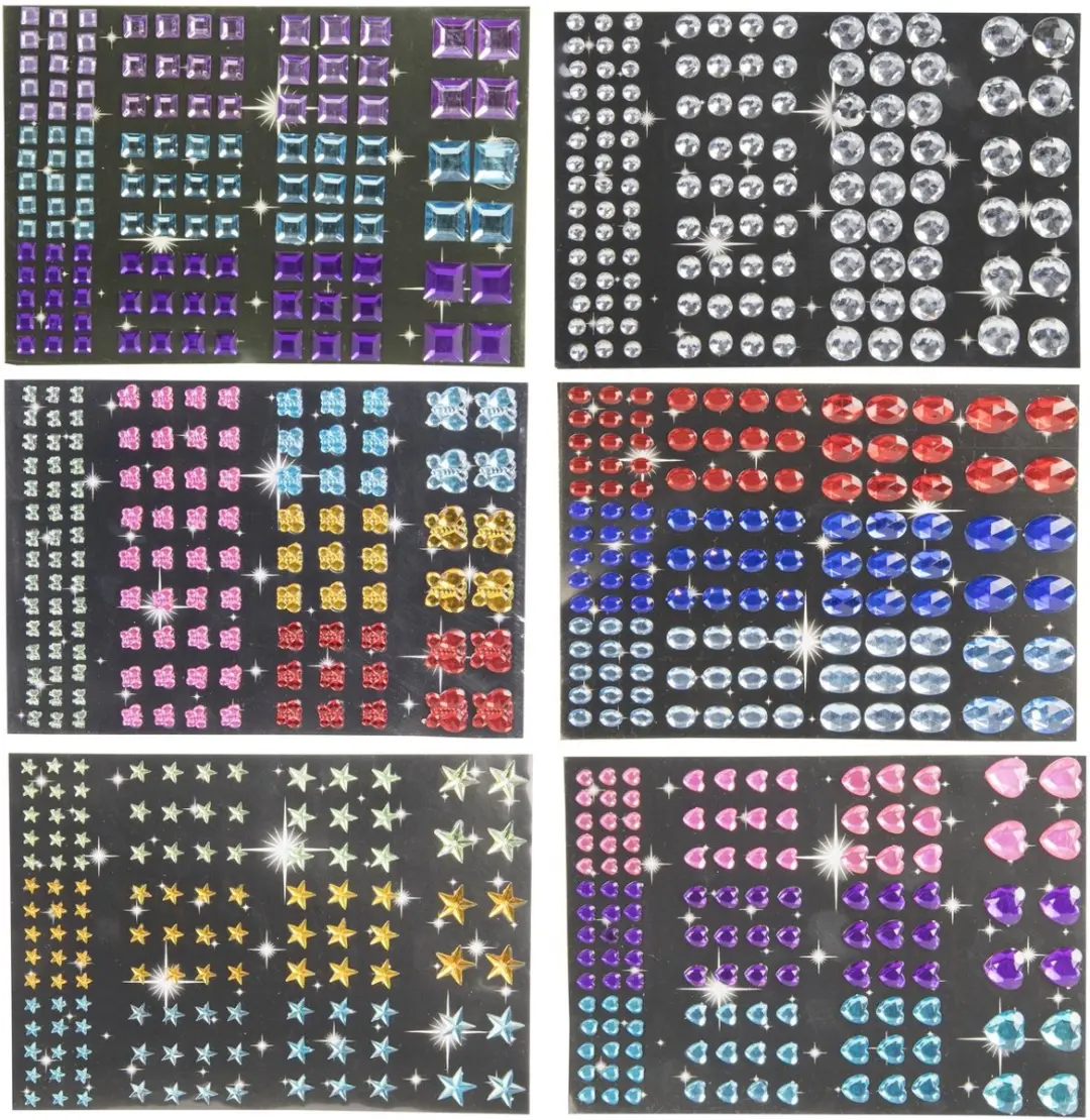 Craft Diamantstickers Meerkleurig - 120 Stuks