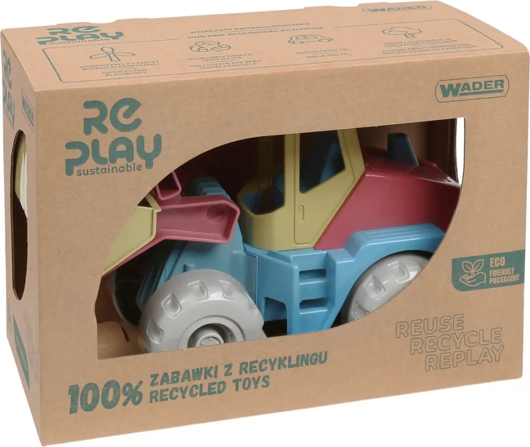 Replay Tech Truck Lader/Graafmachine - Blauw/Grijs