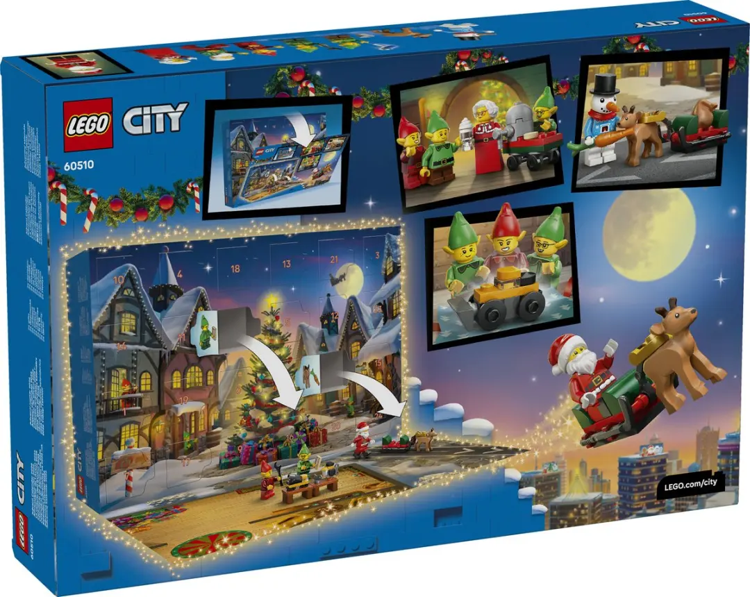 LEGO City Kerstadventskalender 60510 - 24 Verrassingen - Meerkleurig