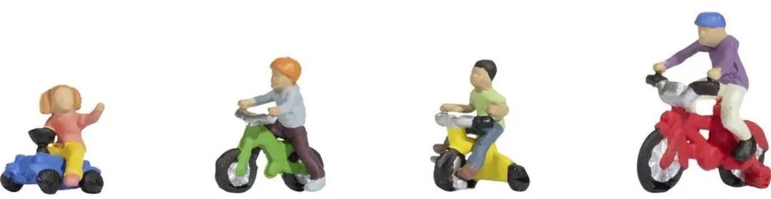 Noch Kinderen op Kinderfietsen Schaal H0