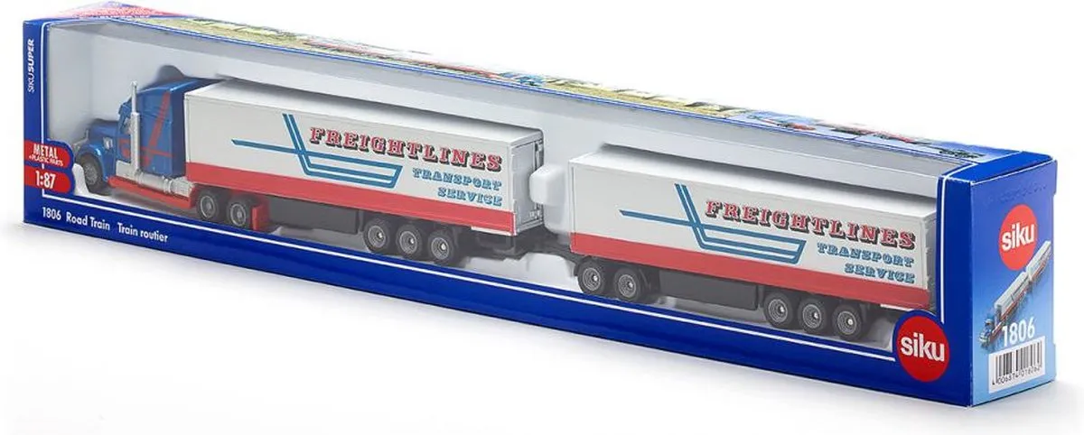 SIKU 1806 Vrachtwagen Road Train - Bruin/Wit