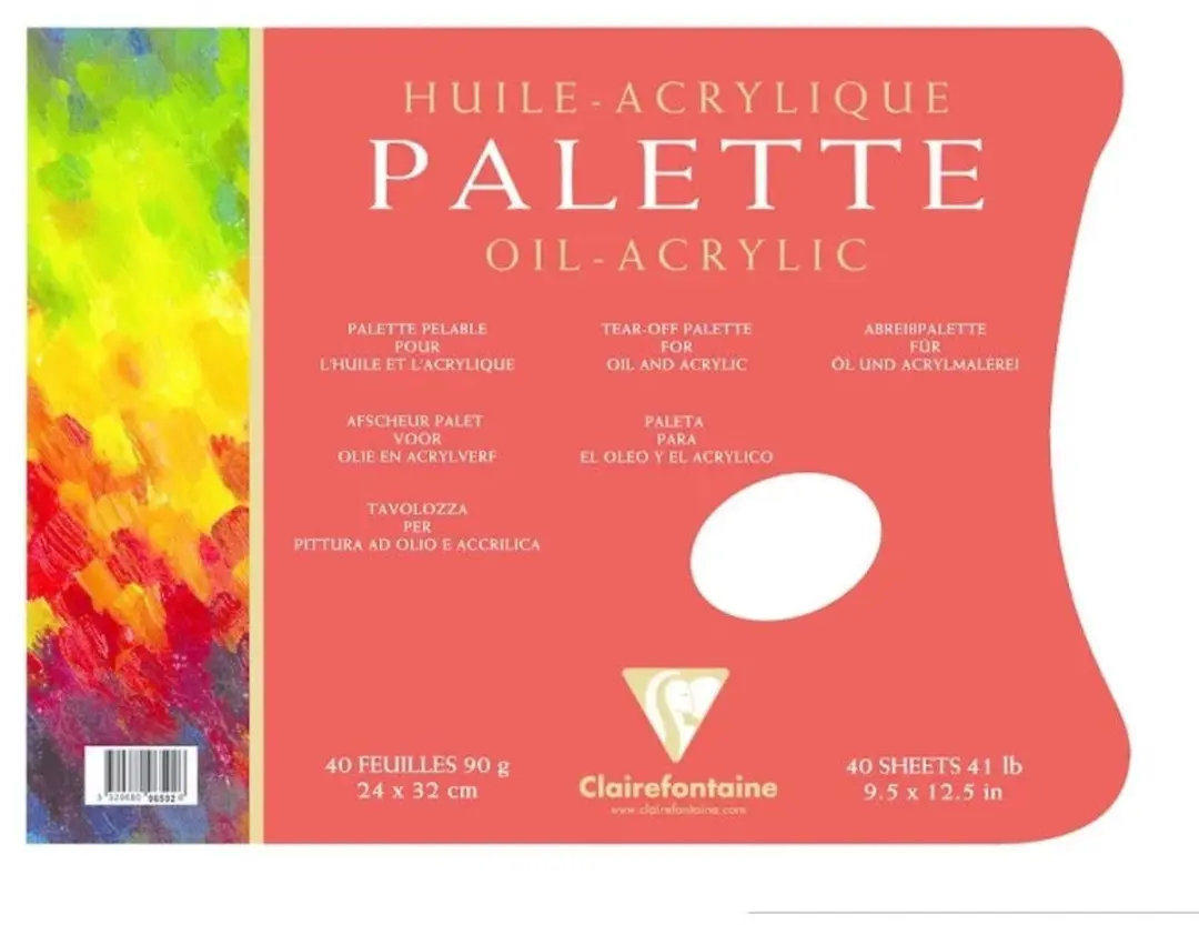 Clairefontaine Palette Olie/Acrylverf 40 Stuks - 30x40cm