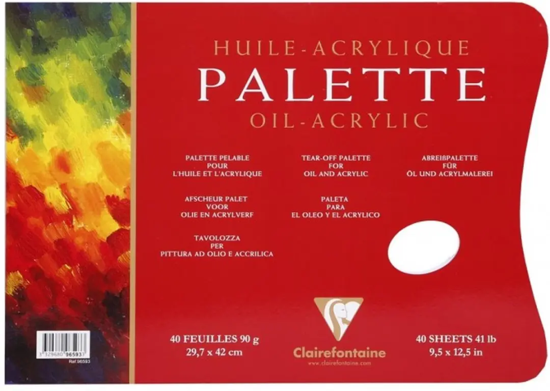 Clairefontaine Palette Olie/Acrylverf 40 Stuks
