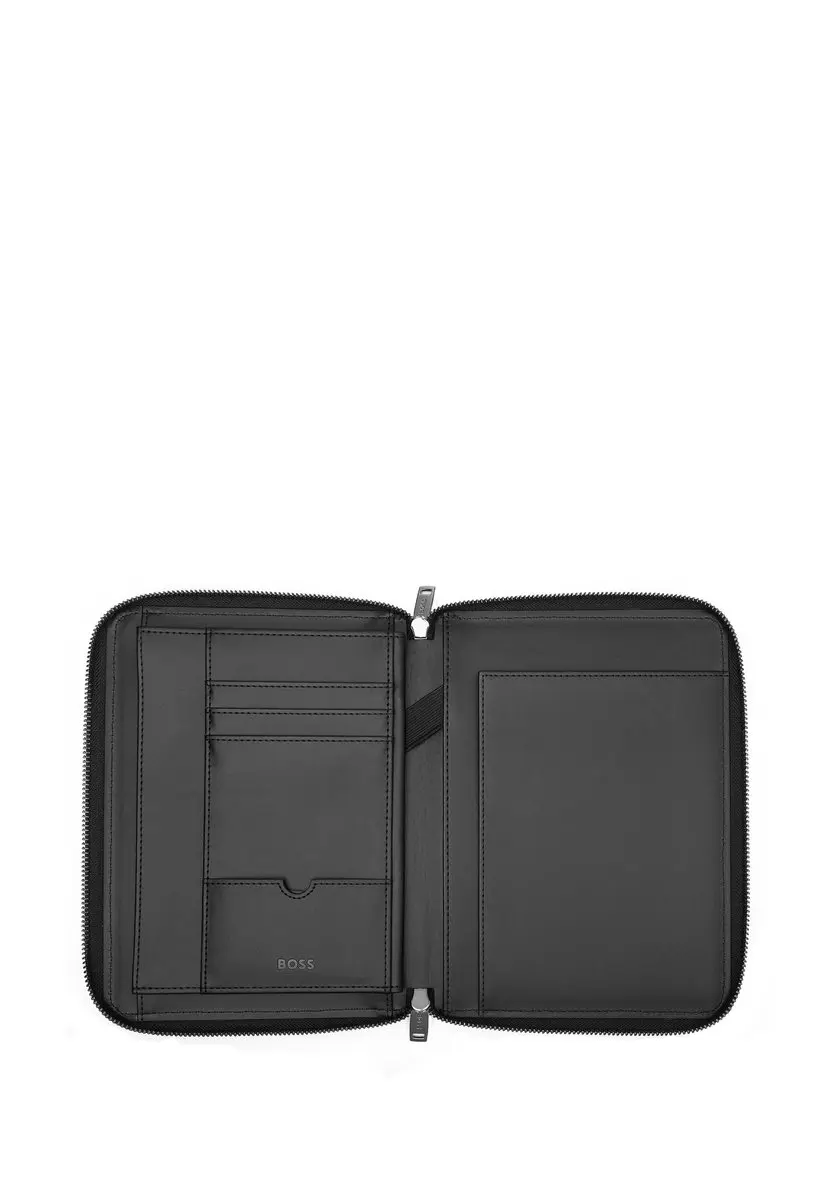 BOSS A5 Schrijfmap Monogram Zipped - Zwart