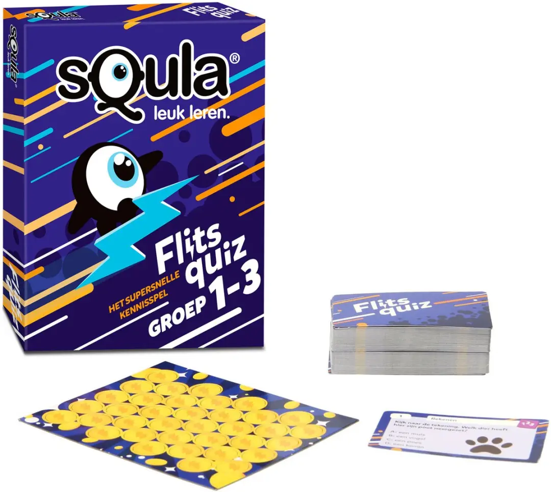 Squla Flits Quiz Groep 1-3 - 100 Vragen - Paars