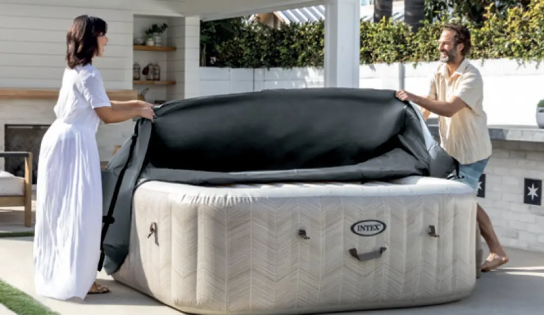 Intex Pure Spa Beschermhoes 175x175cm - Donkergrijs