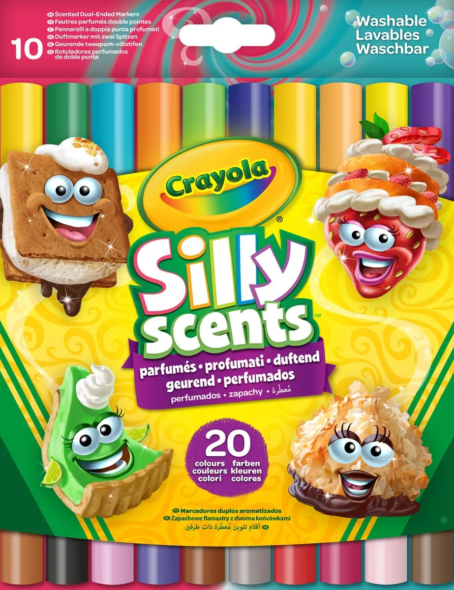 Crayola Silly Scents Viltstiften 20 Kleuren - 10 Stuks