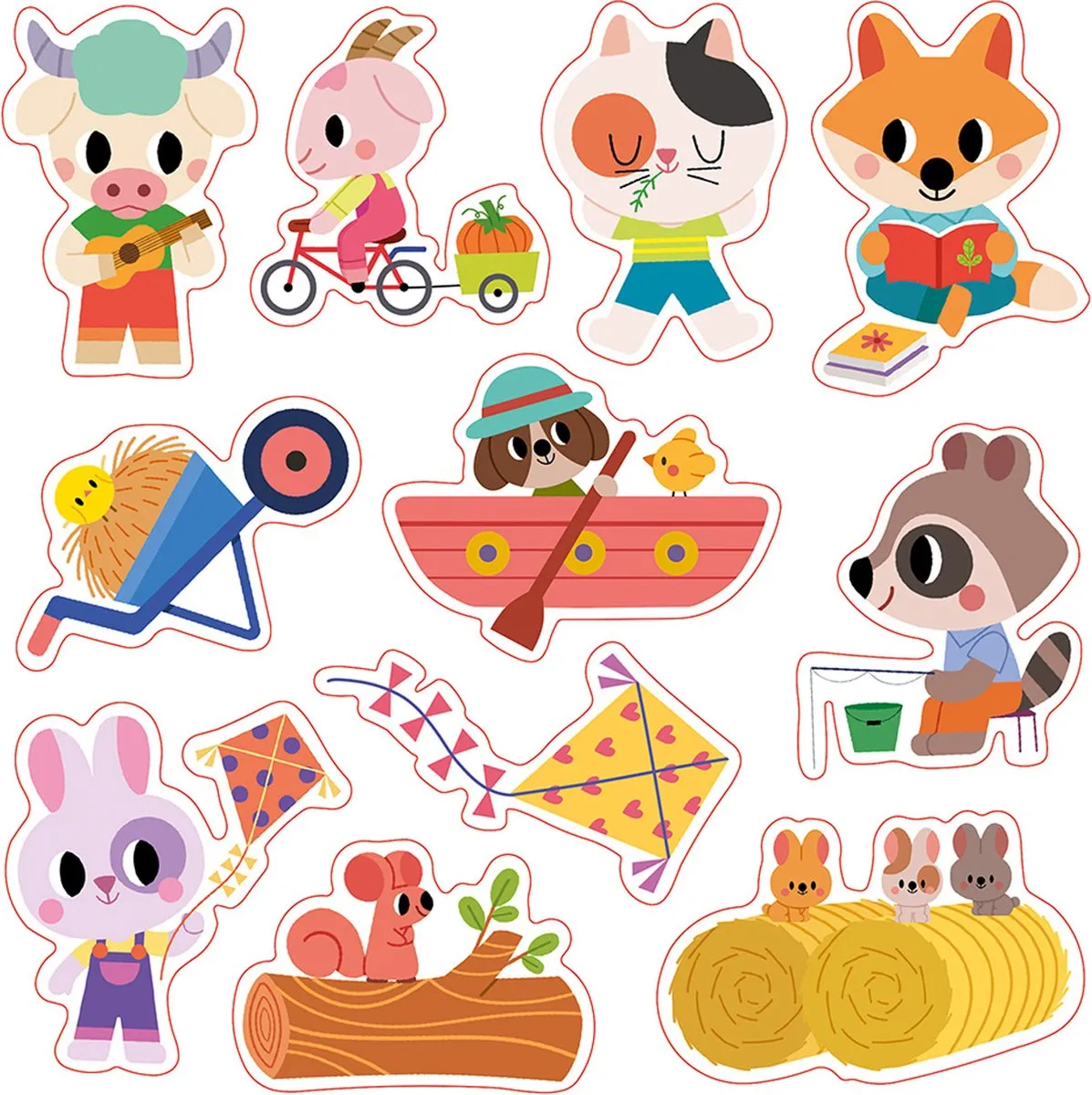Janod My Arts & Crafts Herbruikbare Stickersset - 22 Stickers Multicolor