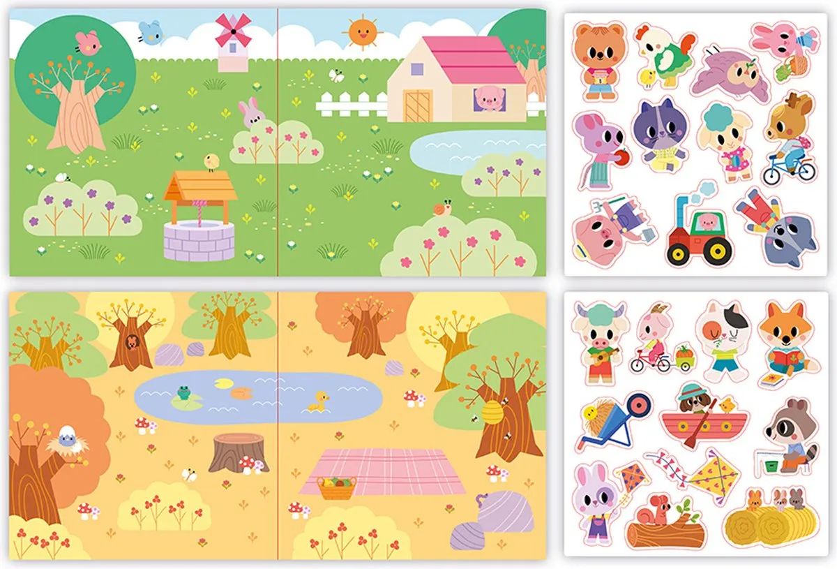 Janod My Arts & Crafts Herbruikbare Stickersset - 22 Stickers Multicolor