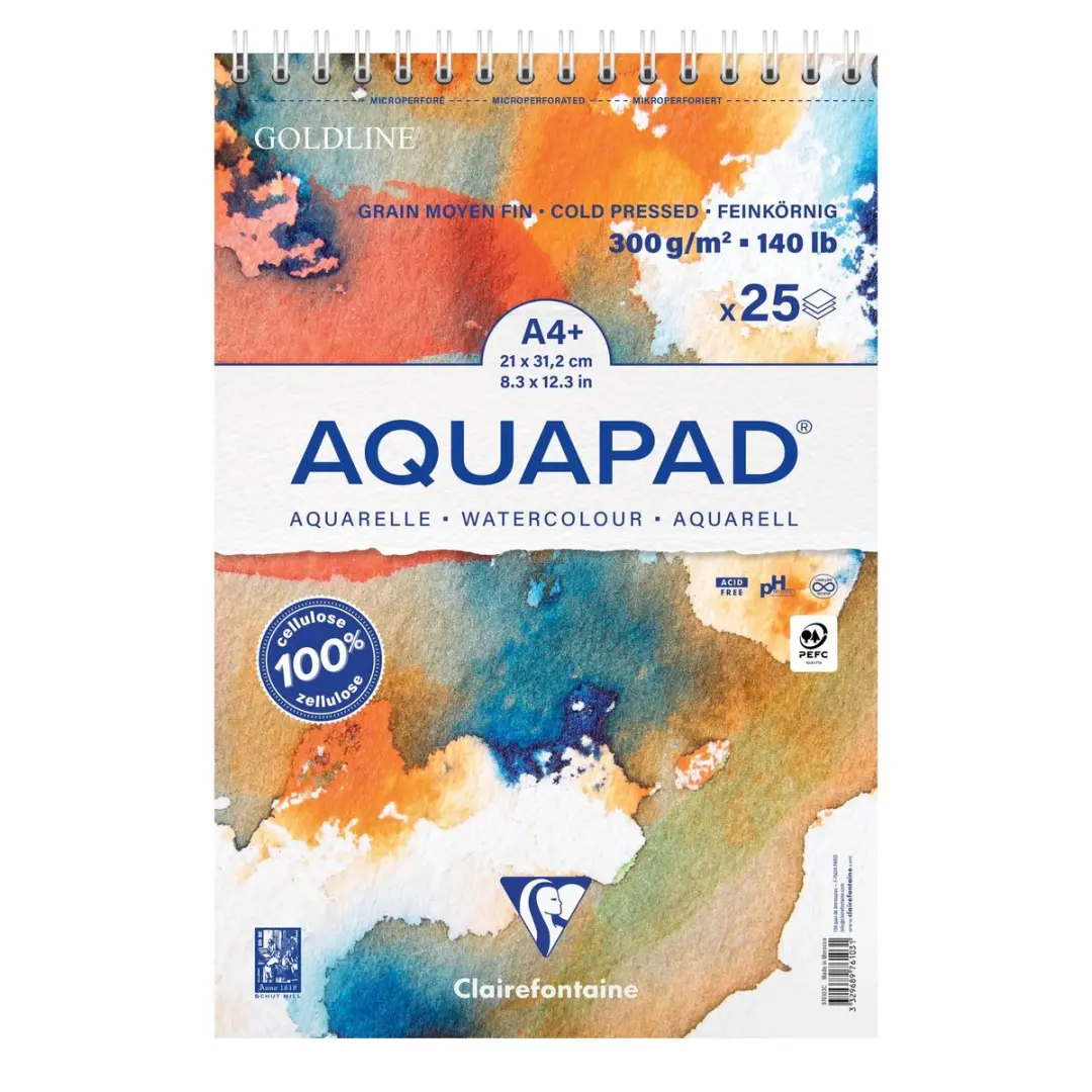 Clairefontaine Goldline Aquapad A4 Aquarelpapier 25 Vel
