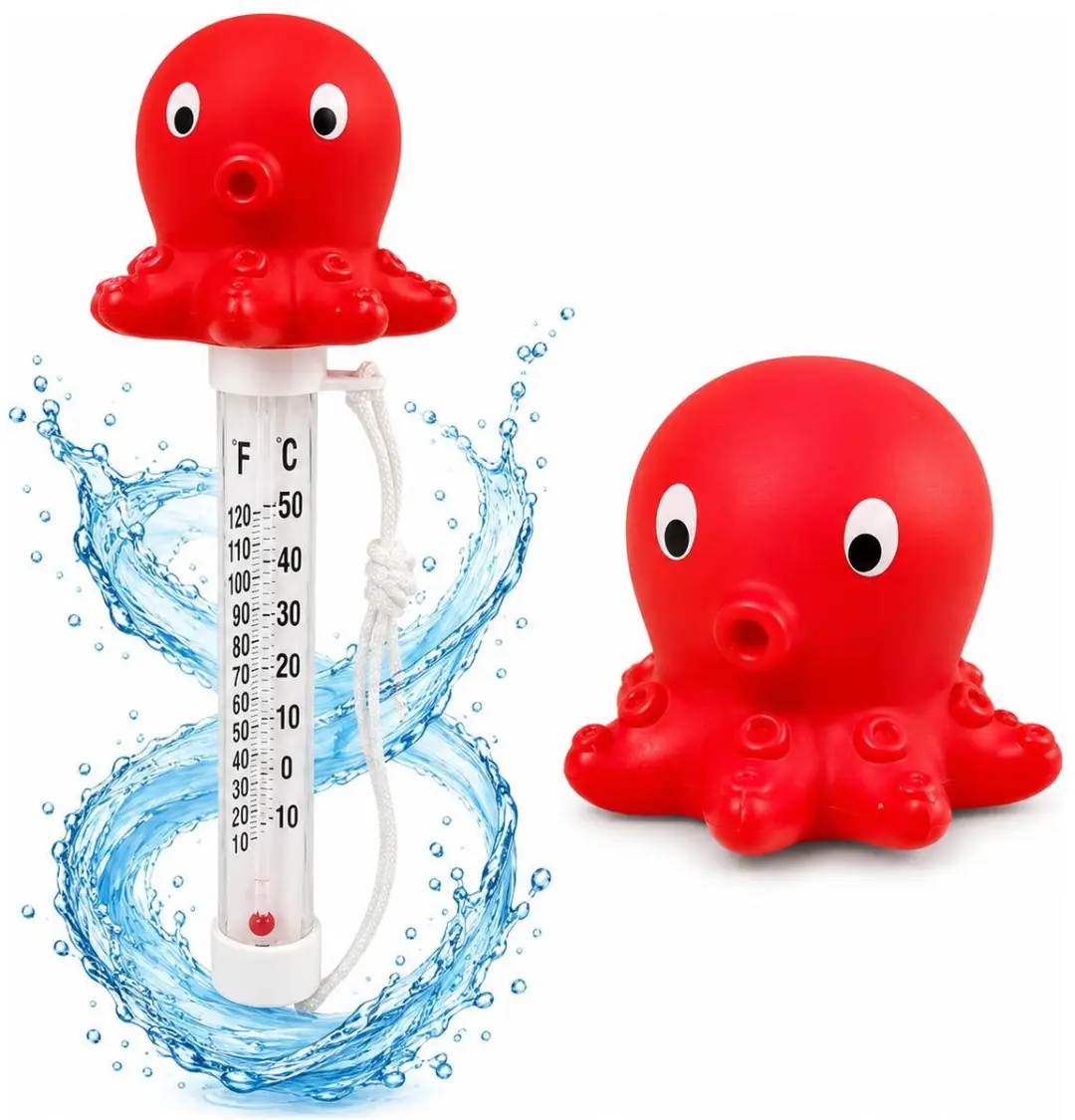 Bellatio Design Octopus Zwembadthermometer