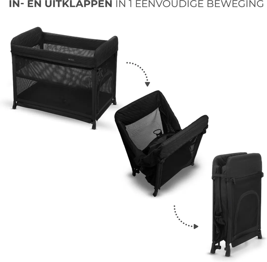 KinderKraft Moon Dream Reisbedje 0-3 jaar - Zwart