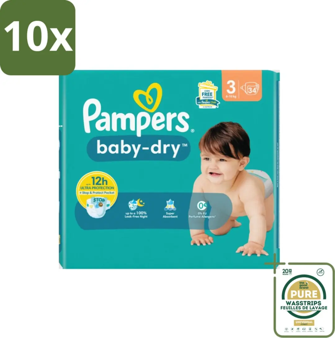 Pampers Baby-Dry Maat 3 Luiers 34 Stuks