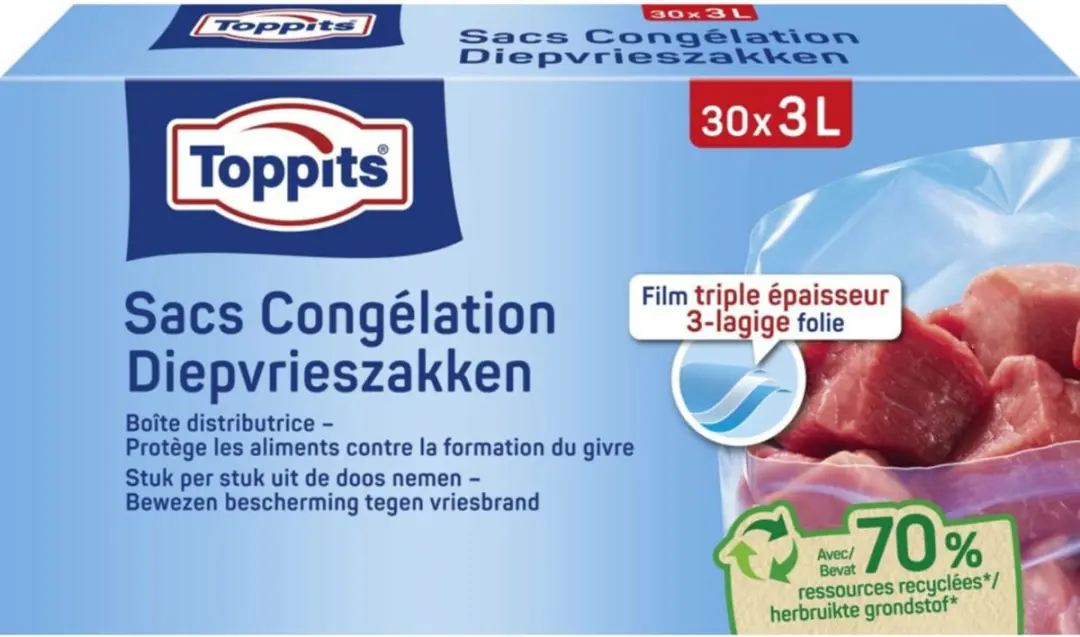 Toppits Diepvrieszakjes 3L - 300 Stuks