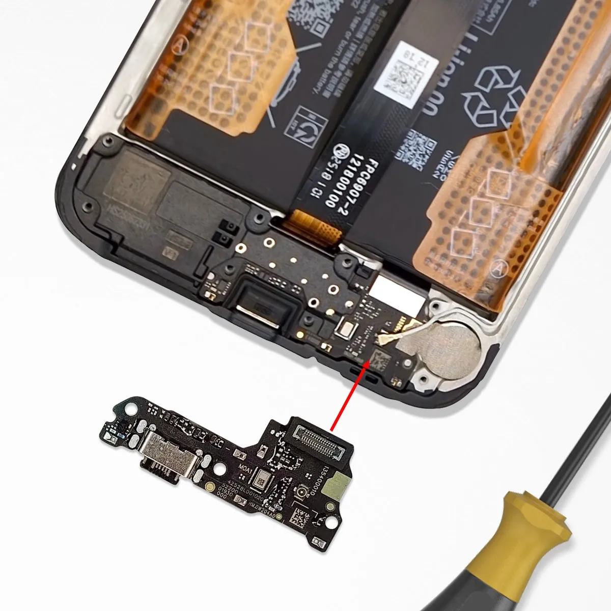 Xiaomi Redmi 15 5G USB-C Oplaadconnector - Zwart