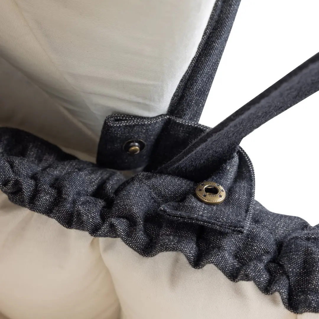 Sebra 3-in-1 Babynest Kap - Dark Grey Melange