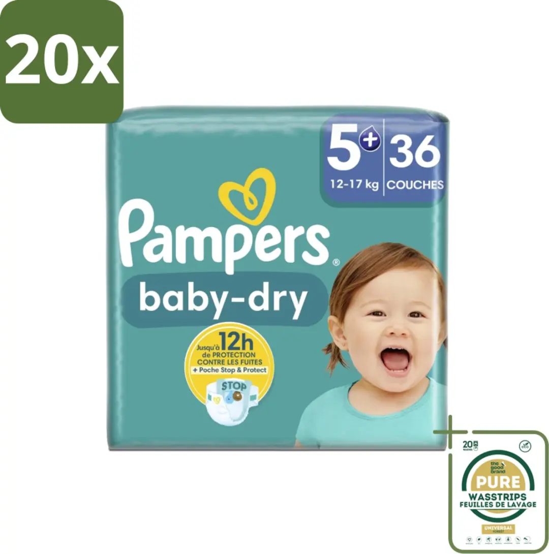 Pampers Baby-Dry Luiers Maat 5+ 20 Stuks