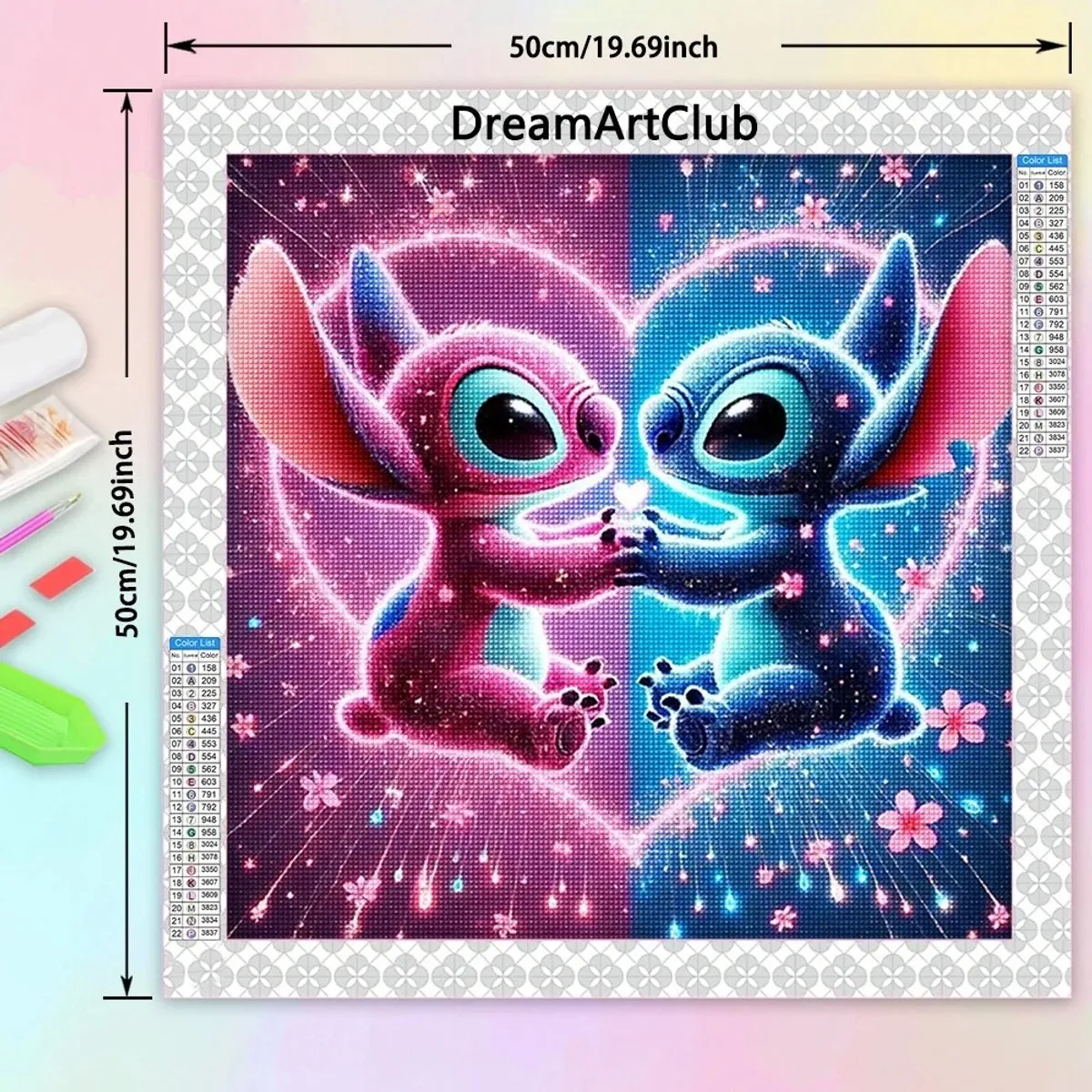 Disney Diamond Painting 30x30cm - 5D Meerkleurig Pakket - afbeelding 4 van 5
