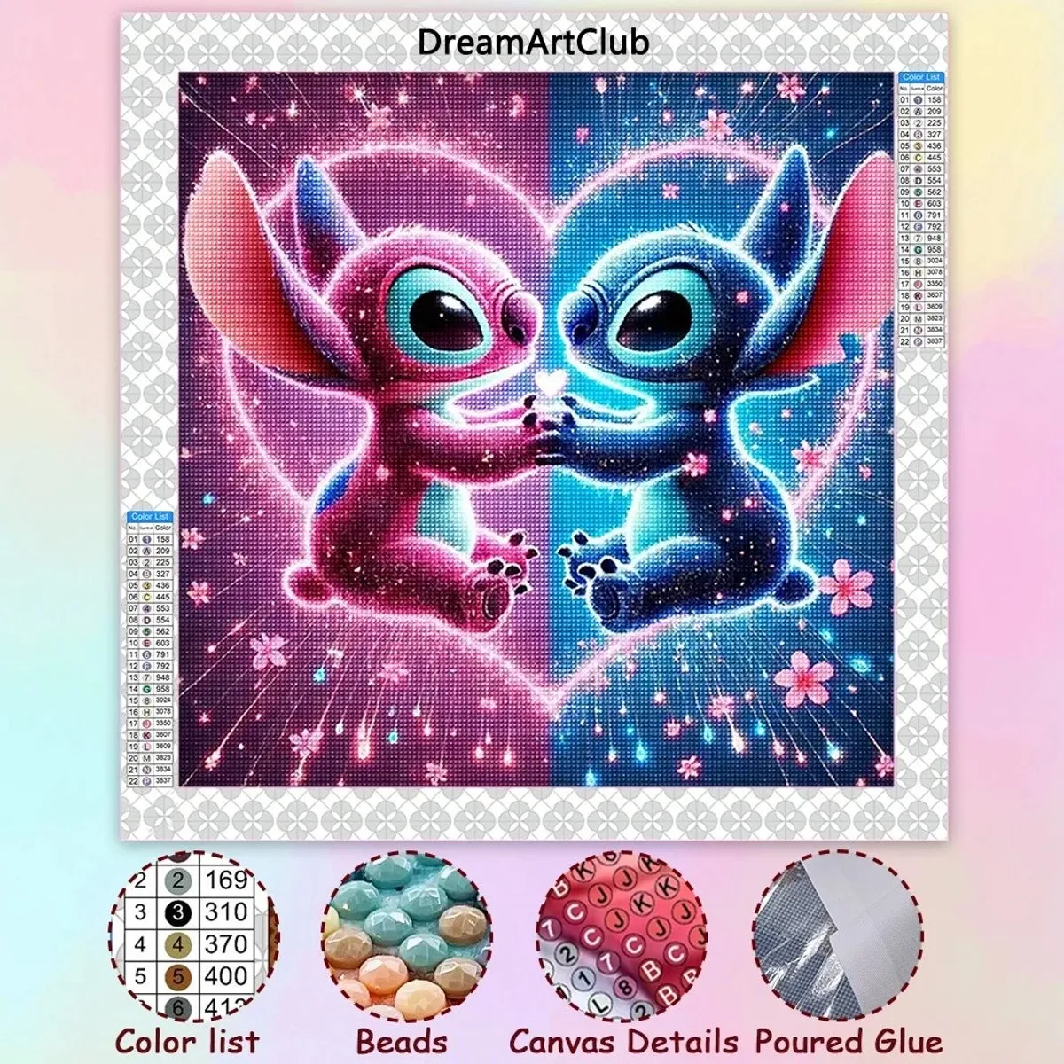 Disney Diamond Painting 30x30cm - 5D Meerkleurig Pakket - afbeelding 5 van 5