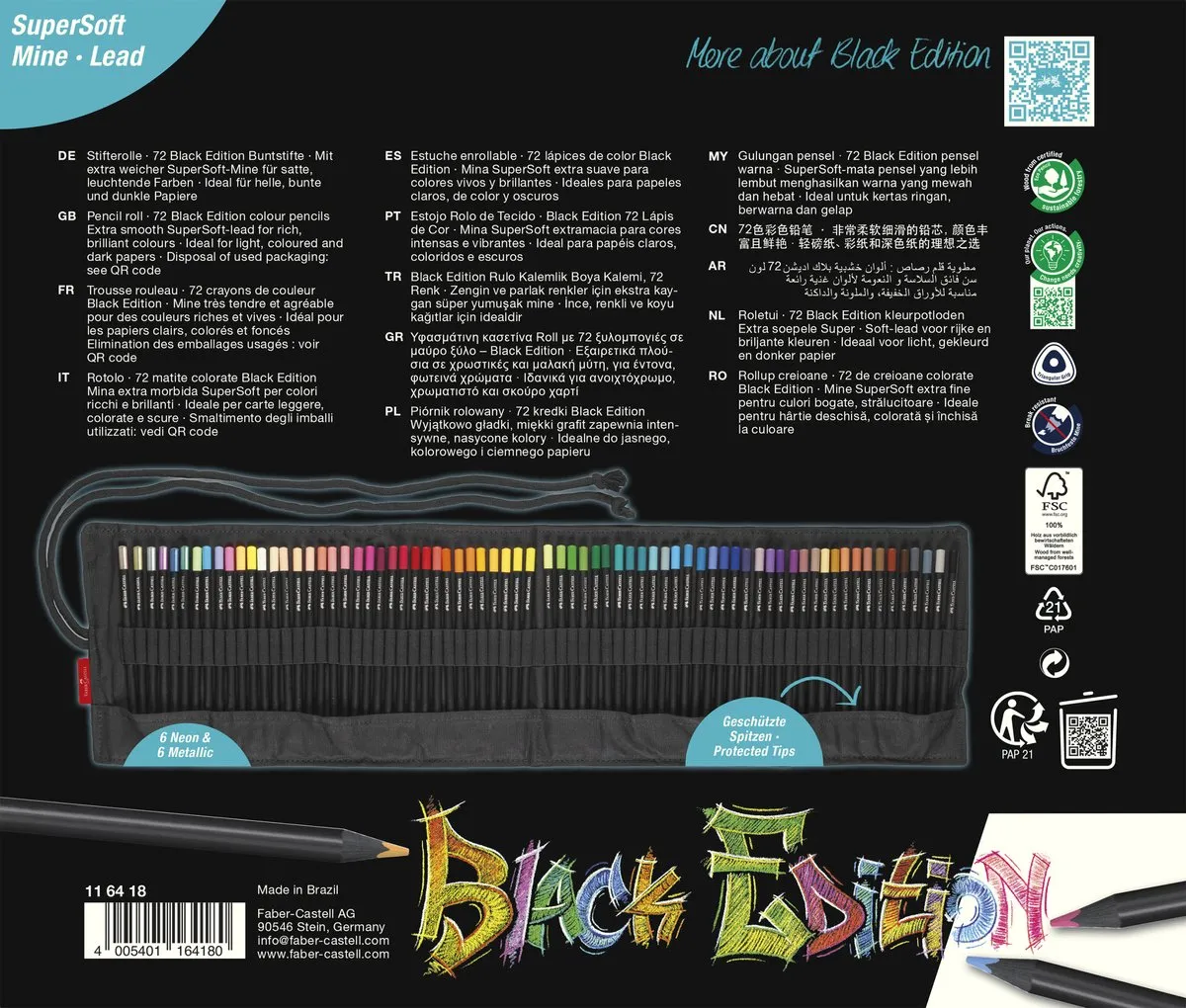 Faber-Castell Black Edition Kleurpotloodset 72 Stuks