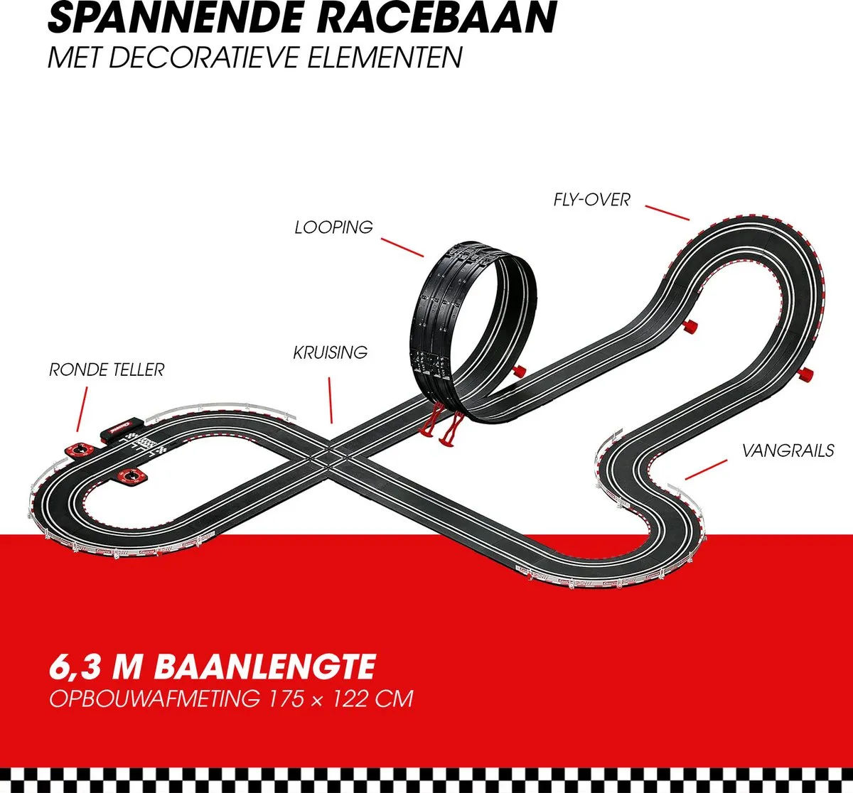 Carrera Go!!! Speed Zone Formule 1 Max Verstappen vs Hamilton - 6,3m