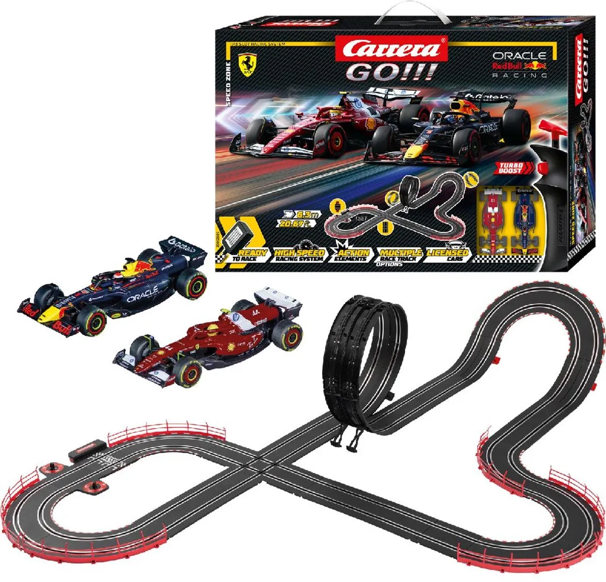 Carrera Go!!! Speed Zone Formule 1 Max Verstappen vs Hamilton - 6,3m