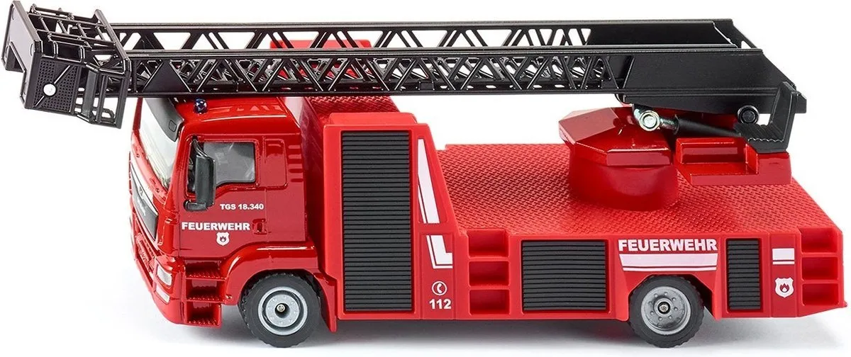 SIKU 2114 Brandweer Draailadder 1:50 - Rood