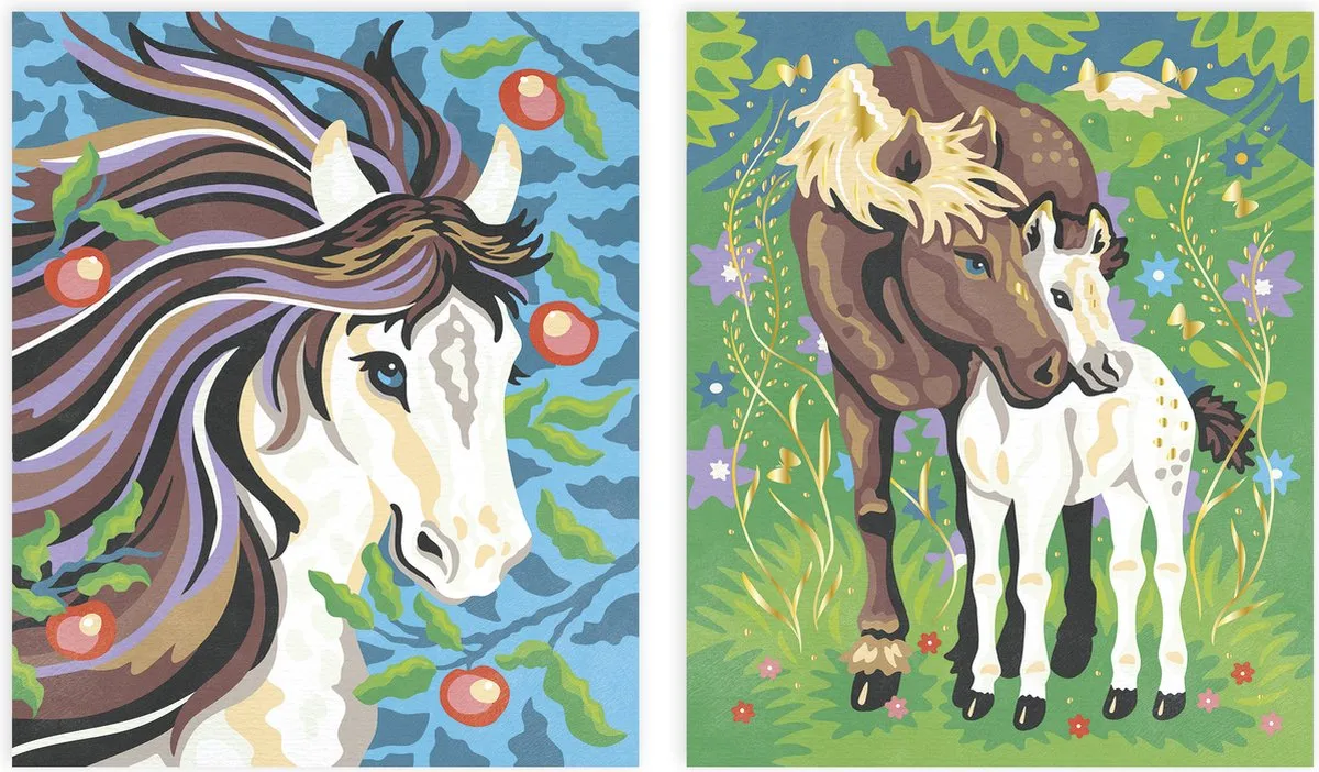 Janod Schilderen op Nummer Paarden - 2 Doeken