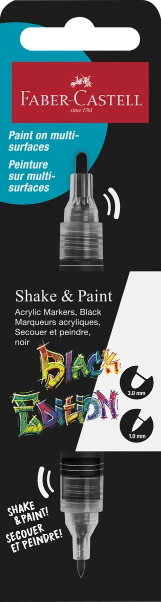 Faber-Castell acrylmarker - Black Edition - Shake & Paint - zwart - FC-285598