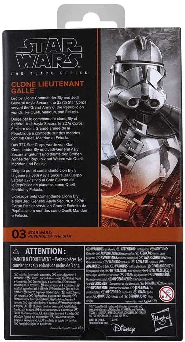 Hasbro Star Wars Black Series Clone Lieutenant Galle Action Figuur 15cm - Multi - afbeelding 6 van 6