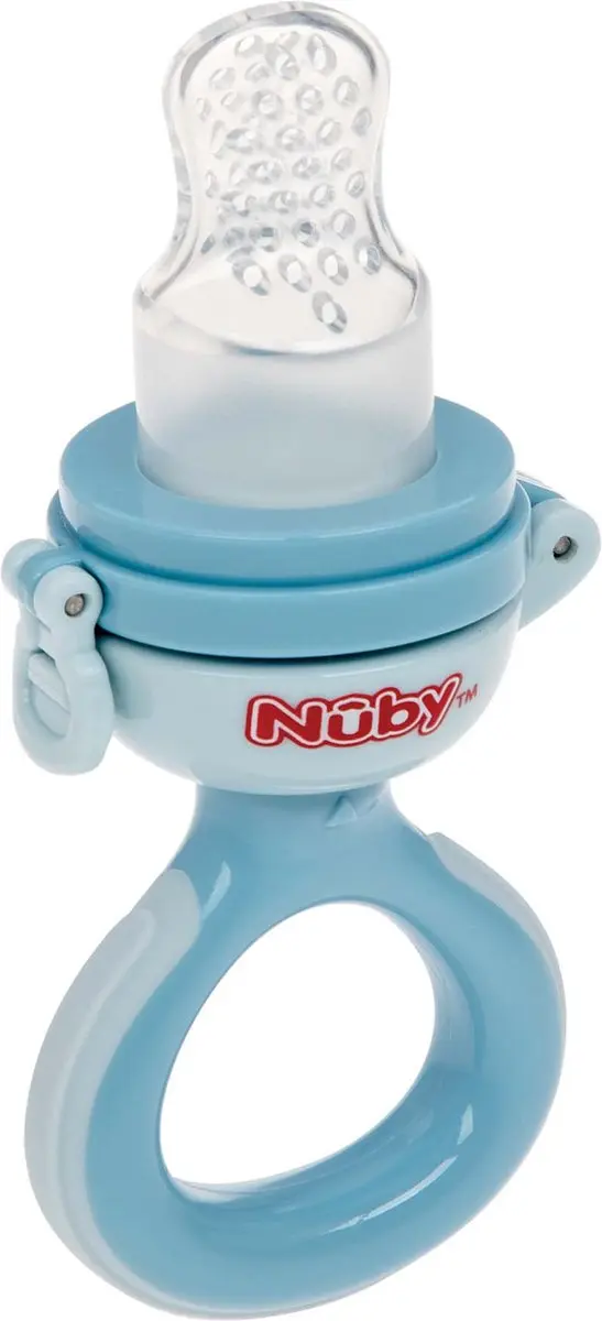 Nûby Sabbelzakje Nibbler Siliconen - Blauw