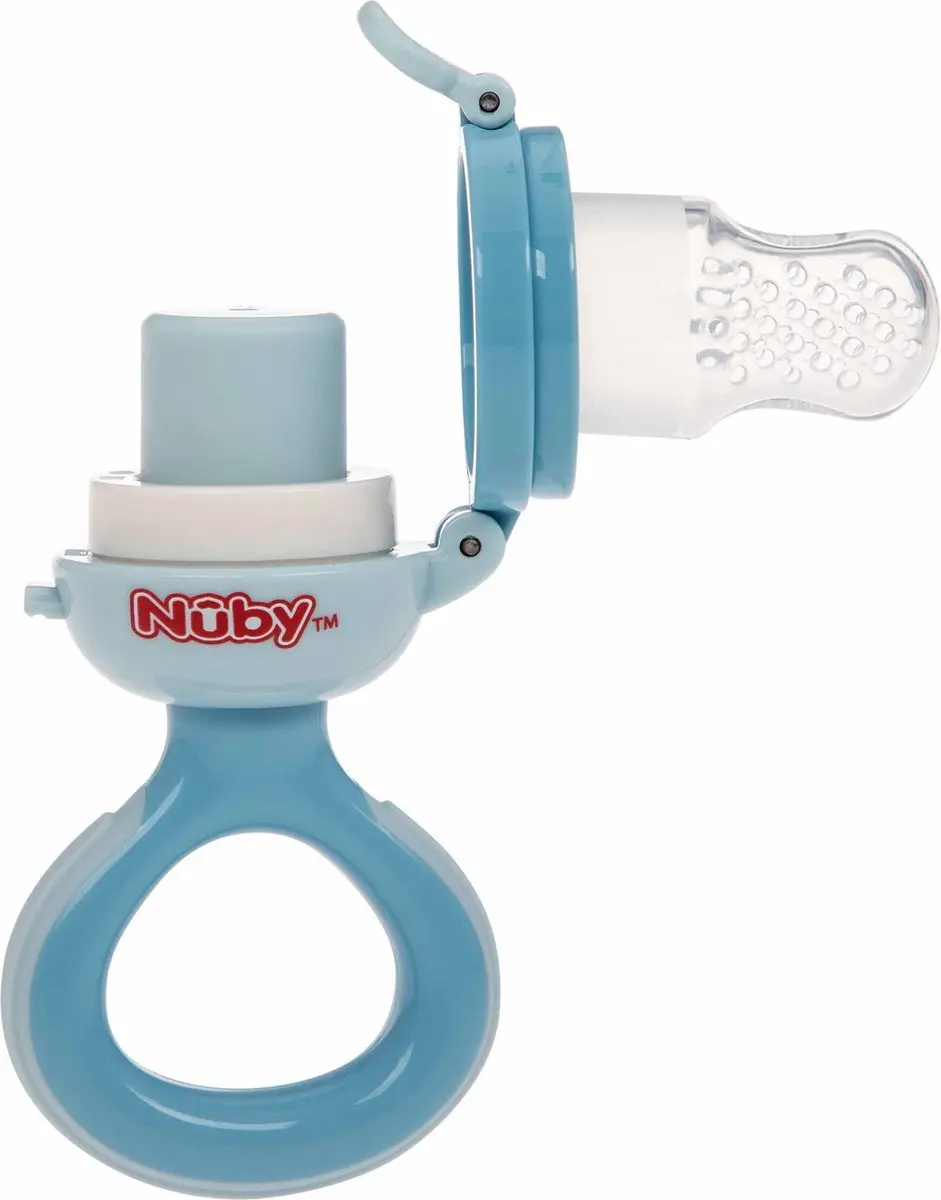 Nûby Sabbelzakje Nibbler Siliconen - Blauw