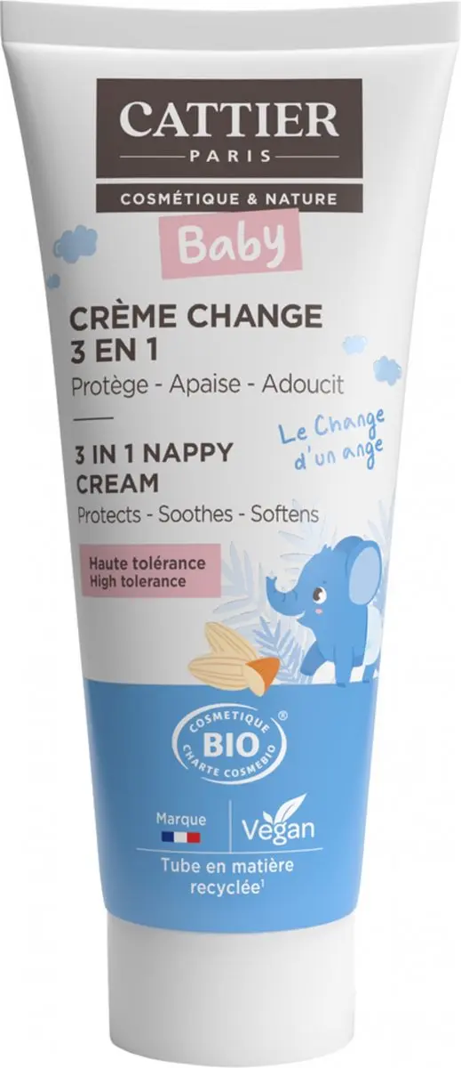 Cattier Baby 3in1 Biologische Luiercrème 75ml