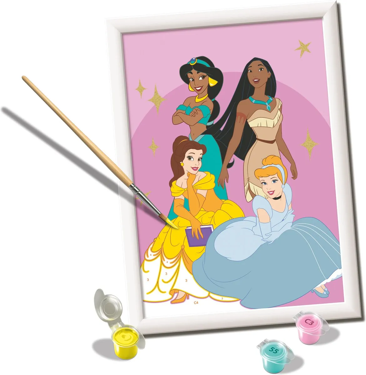 Ravensburger CreArt Disney Princesses Schilderen op nummer - 15 Kleuren - Multicolor