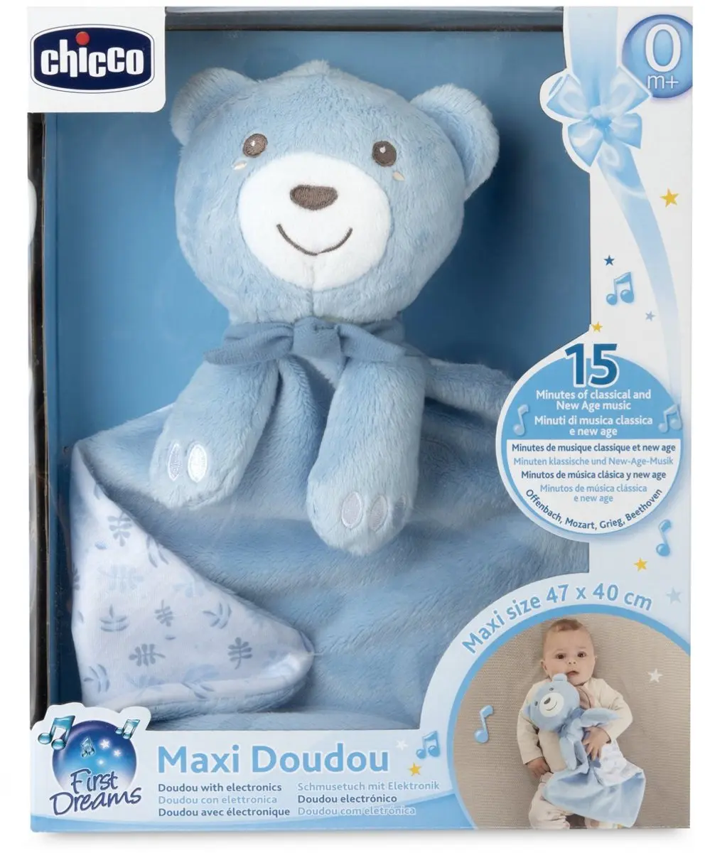 Chicco Maxi Doudou Knuffeldoekje Muziek - Blauw